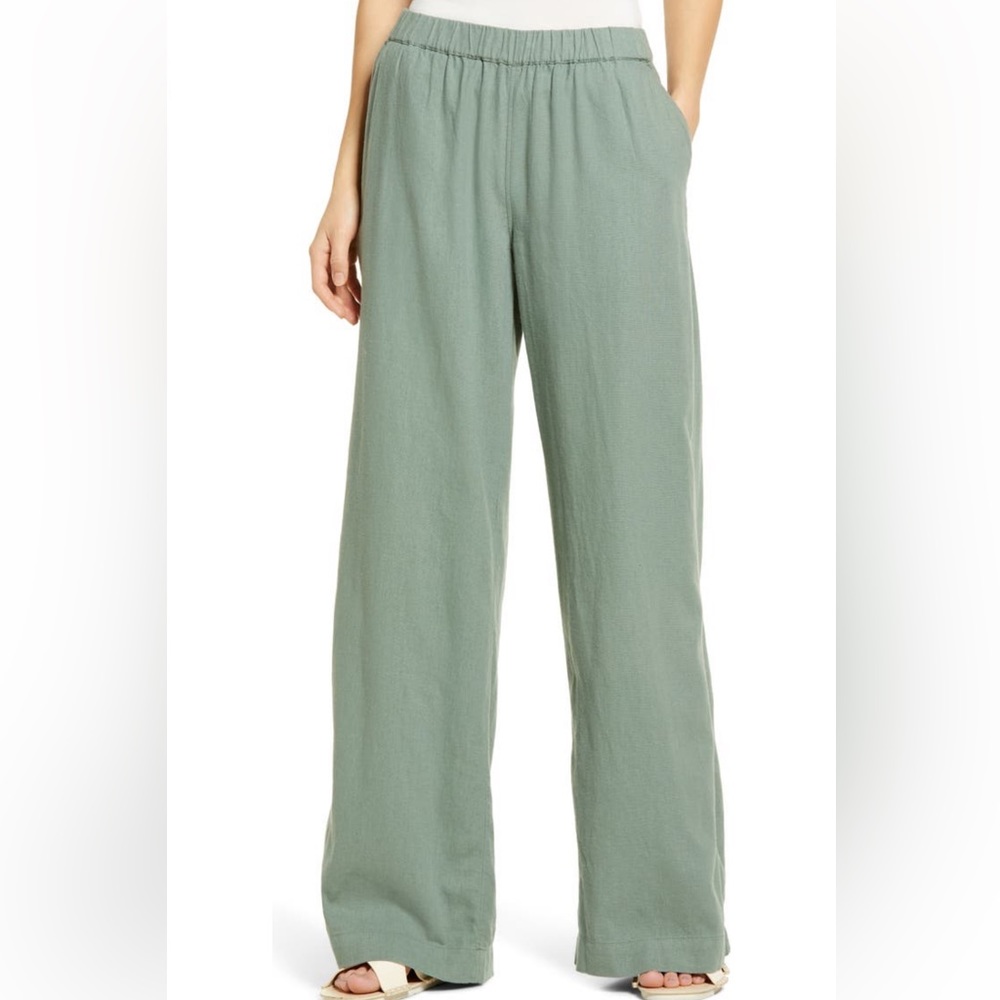Caslon wide leg pants in sage